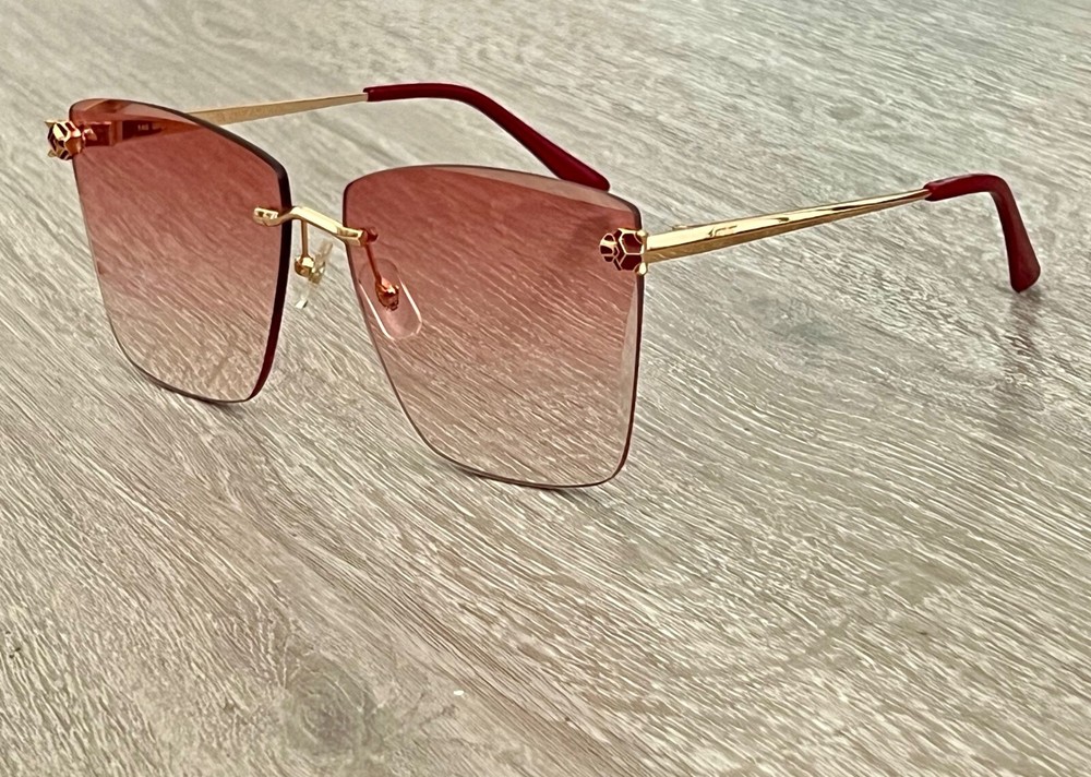 Cartier CTO397S Panthere Rimless Gold Sunglasses for Luxury Style