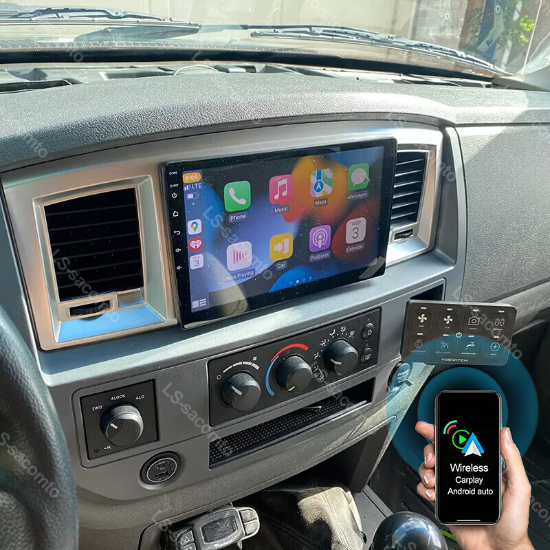 For 2006-2008 Dodge Ram 1500 2500 3500 Android 13 CarPlay Car Stereo Radio GPS