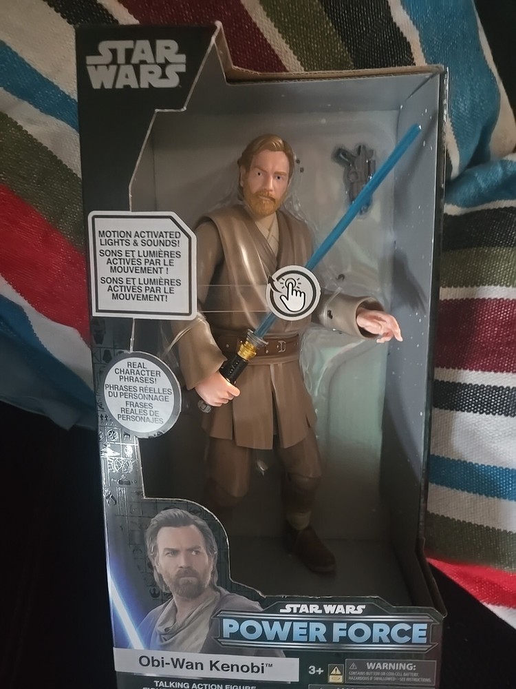 Star Wars Power Force Obi-Wan Kenobi Talking Action Figure Disney Parks Toy New