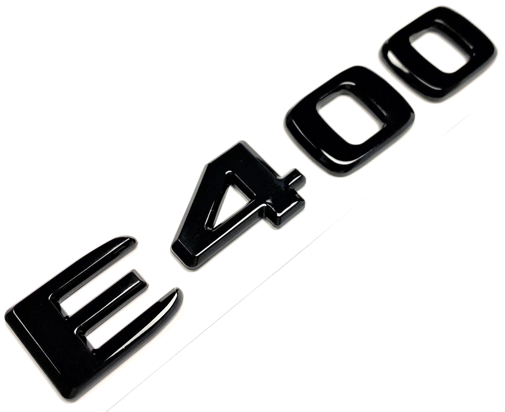 E400 BLACK FOR MERCEDES REAR TRUNK EMBLEM BADGE NAMEPLATE DECAL LETTER NUMBER
