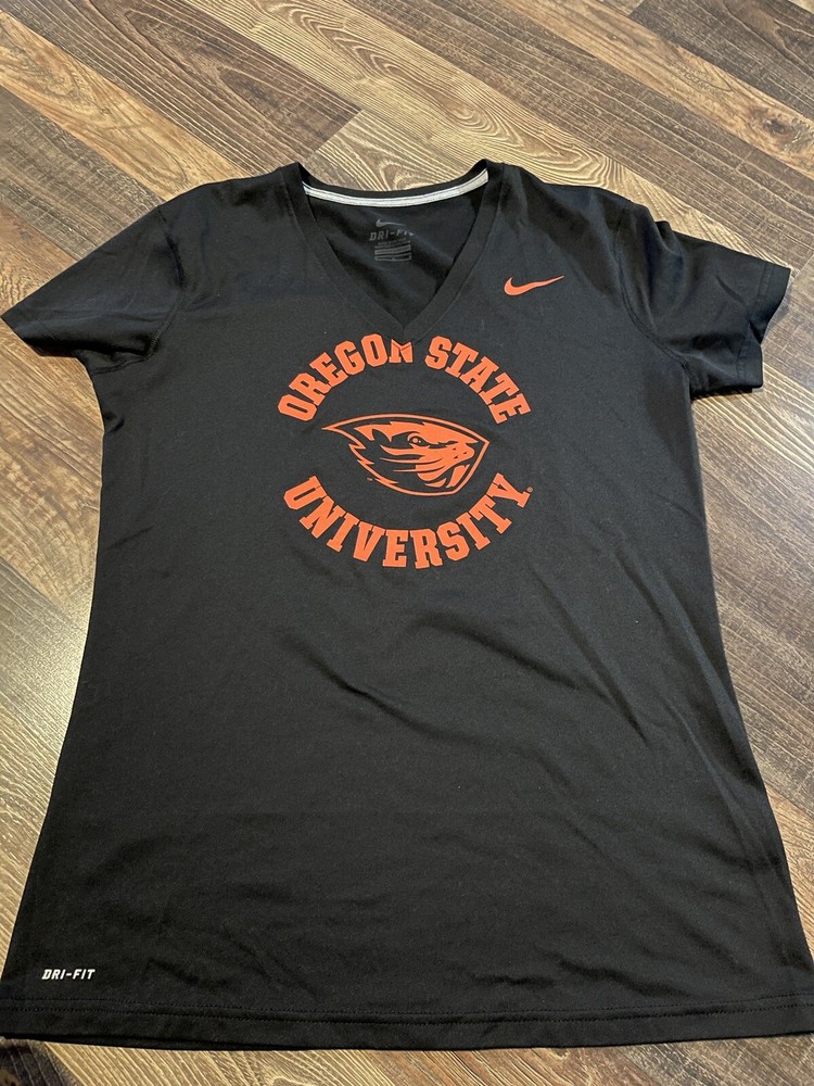 Nike OSU Dri-Fit Slim V-Neck T-Shirt for Women Size M