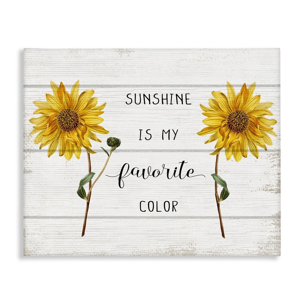 Stupell Sunshine is My Favorite Color with Sunflower Accents Multi-Color 16 x 20