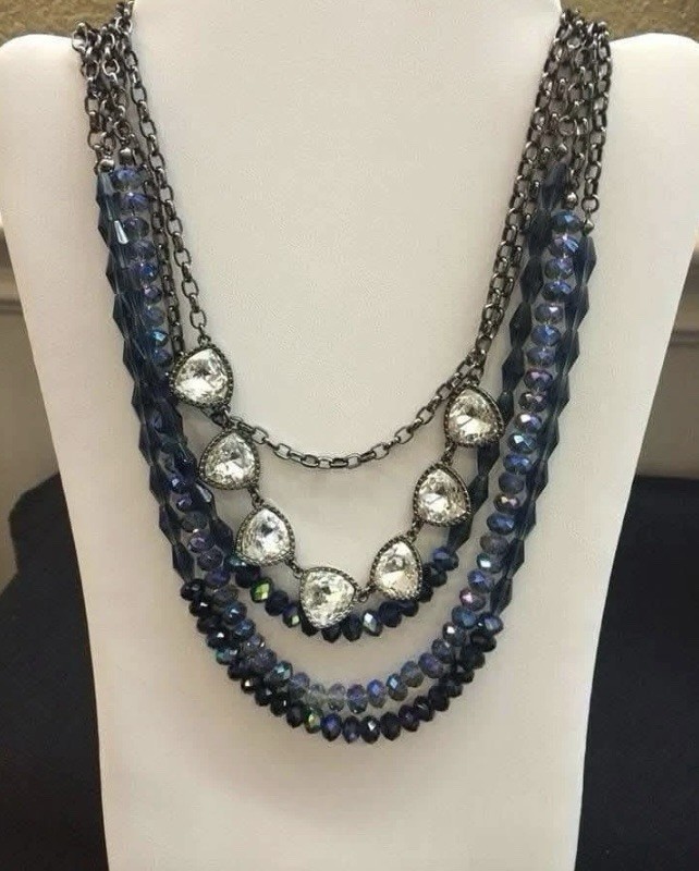 Vintage Premier Designs Jewelry Multi-function Montana Necklace.