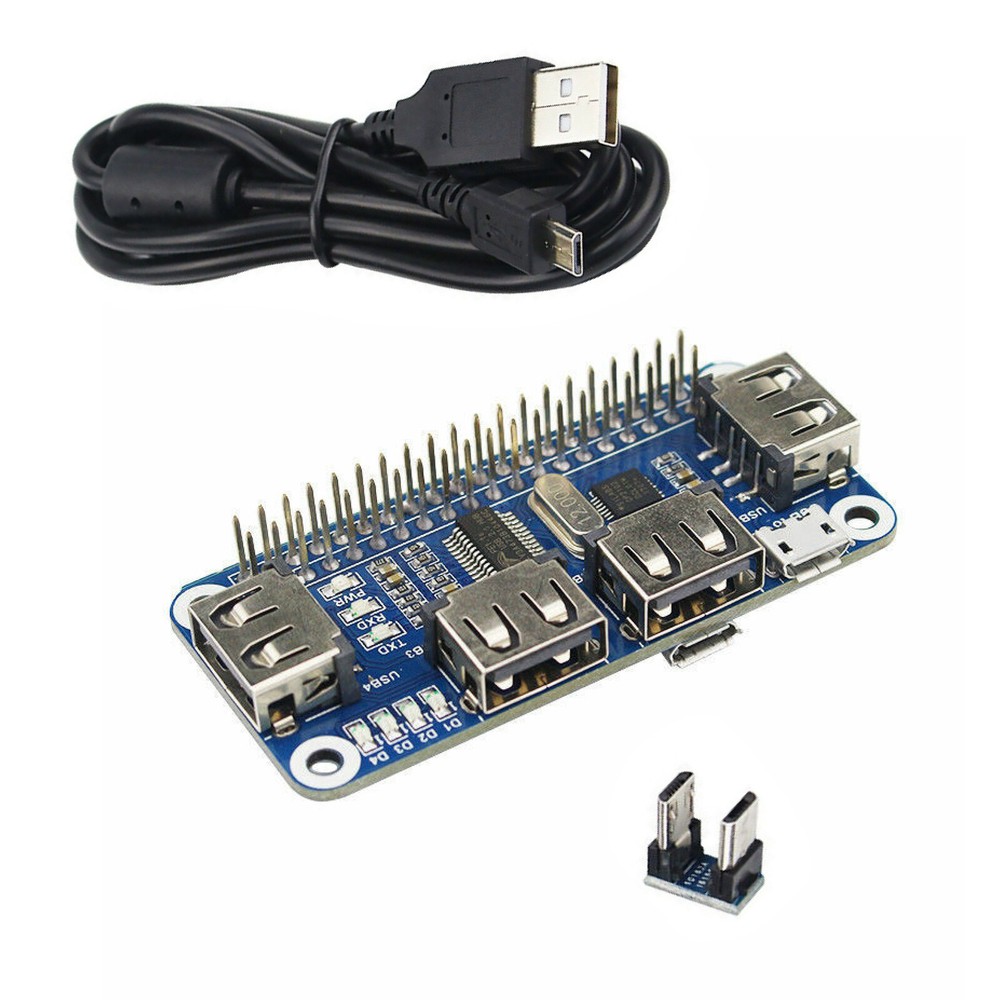 5V USB Hub Extension Board with Micro USB Converter for Raspberry Pi Zero W  
