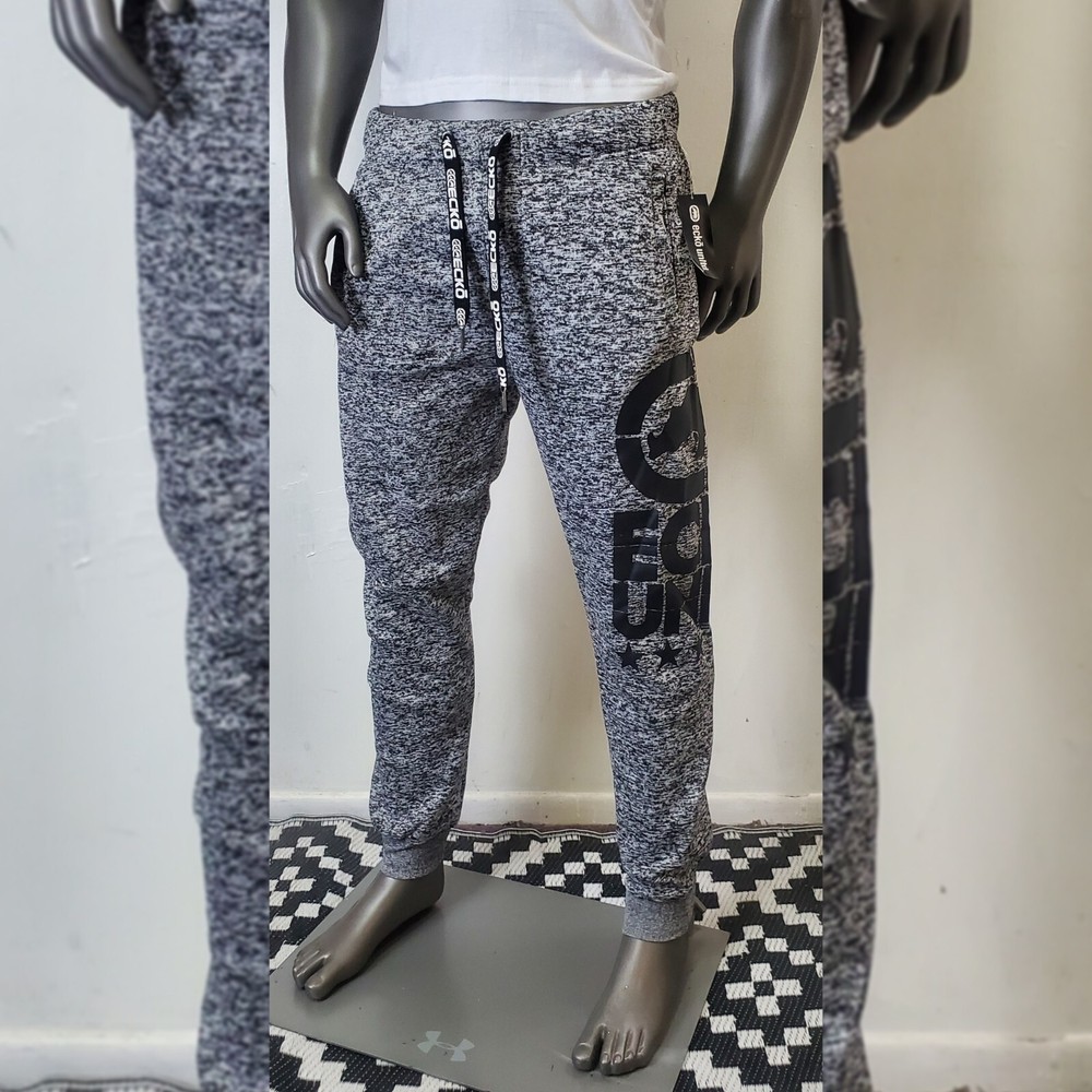 ECKO UNLTD FLEECE JOGGER PANT MEN' WITH POCKET  WITH POCKET SIZE L WHITE FLYKNIT
