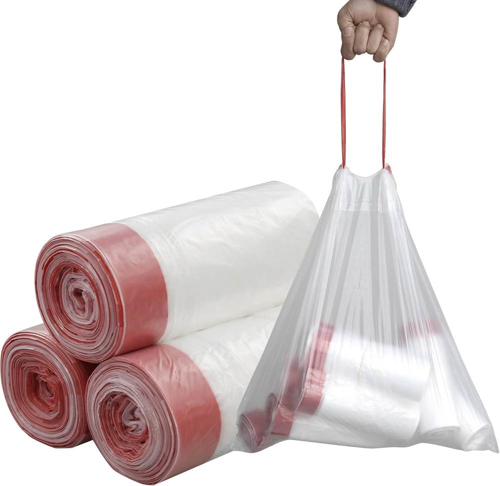 10 Gallon Kitchen Trash Bags, Medium Drawstring Garbage Bags, 108 Counts