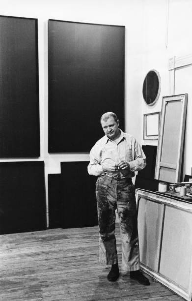 American Abstract Artist Ad Reinhardt In His Studio 1961 OLD PHOTO