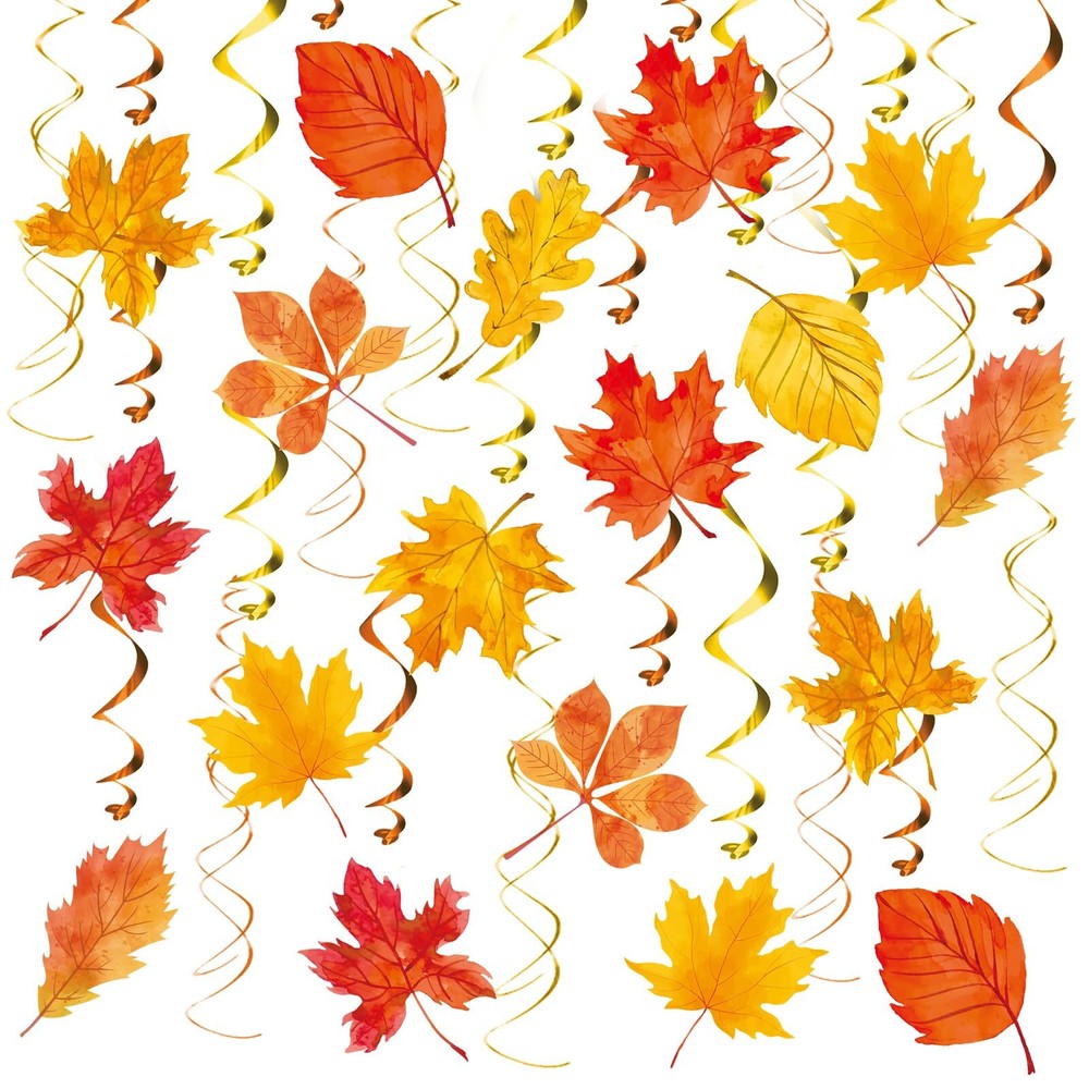 KALEFO Fall Decorations Autumn Thanksgiving Decoration Maple Leaf Themed Part...