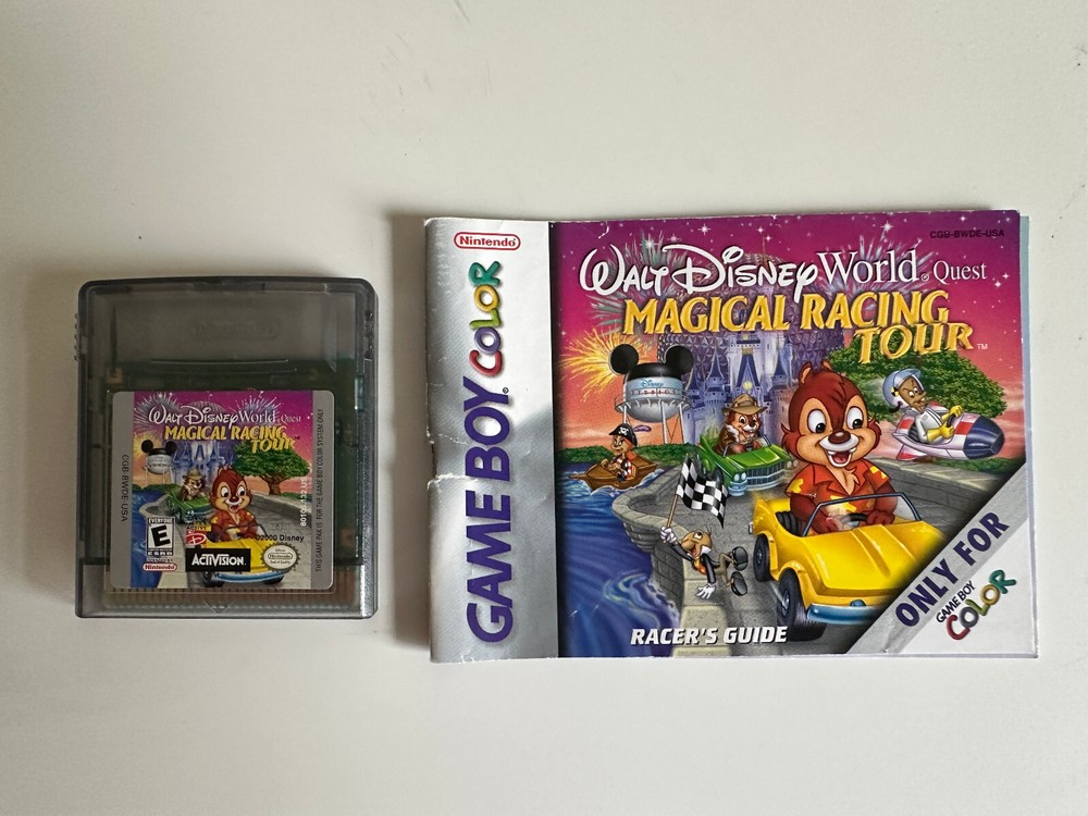 Disney World Quest Magical Racing Tour GBC Game Boy Color Tested Working