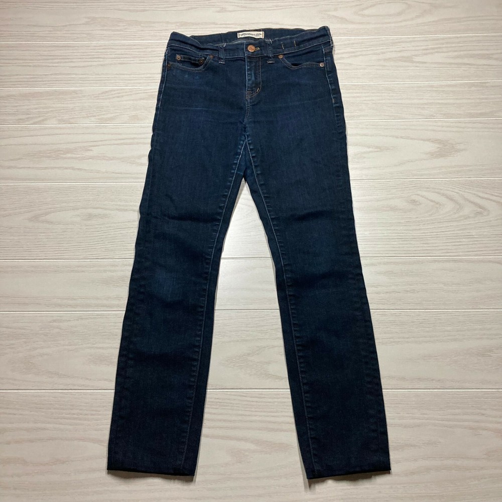 Madewell Women’s Dark Wash Alley Straight Jeans Size 27 28x27 Altered Fit