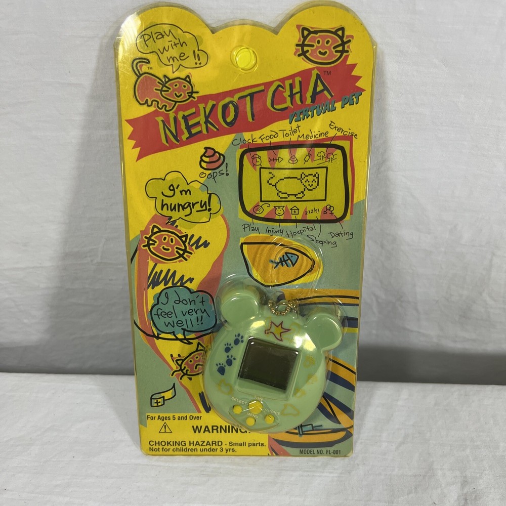 (NEW) Vintage Nekotcha Virtual Pet 5+ Model # FL-001