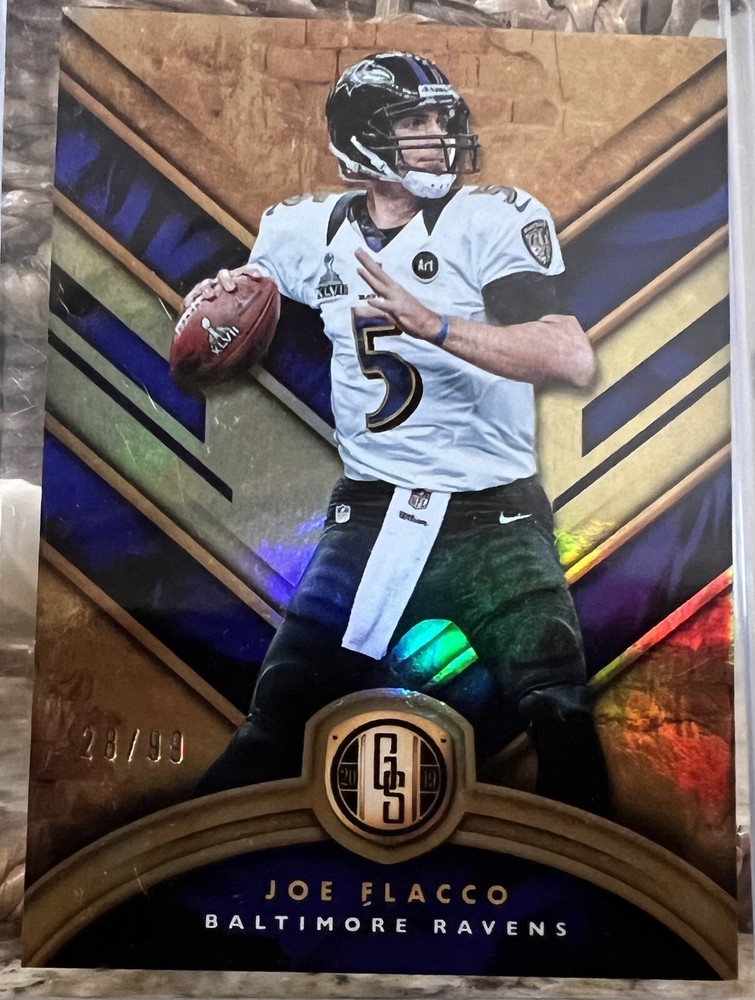 2019 Panini Gold Standard Football NFL Gold #107 Joe Flacco 28/99 HOF