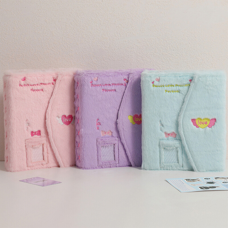 A5 Plush Binder Photocard Holder Kawaii Photo Album Idol Photocards Collect Book