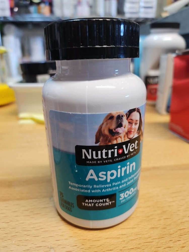 Nutri-Vet Aspirin for Pain and Inflammation 300 mg per Chewable EXP 10/24
