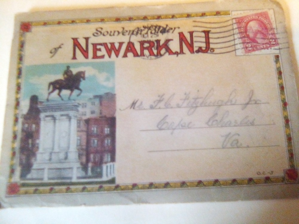 Souvenir Folder of Newark NJ, posted 1926