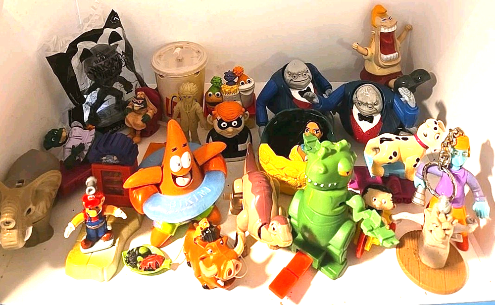 Vintage 80s 90s 00s McDonald's Burger King Happy Meal Kids Toy Lot 21 Pieces