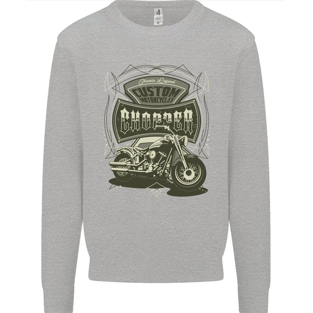 Custom Motorcycles Choppers Biker Motorbike Mens Sweatshirt Jumper