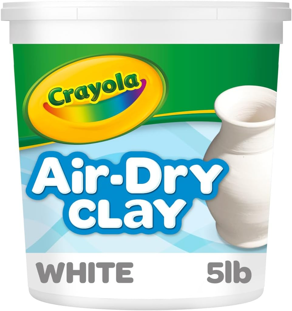 Crayola Air Dry Clay (5Lbs), Natural White Modeling Clay for Kids, Sculpting Mat
