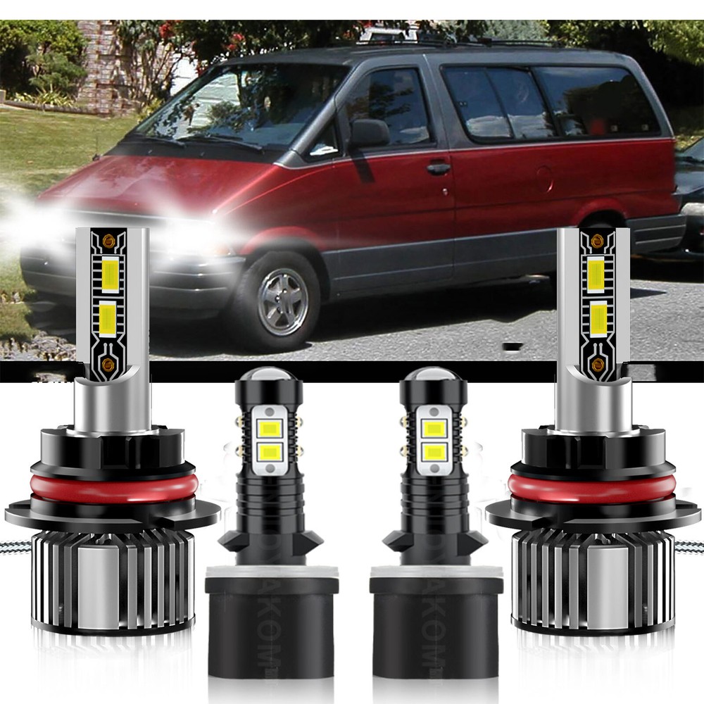 Ford Aerostar 93-97 White LED Headlight Bulb High Low Beam Fog Light