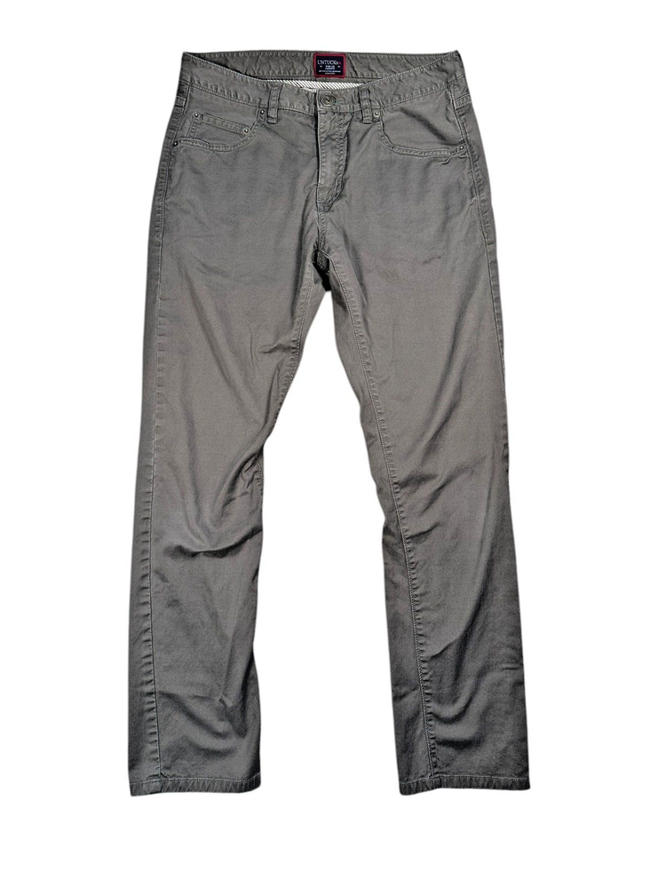 Untuckit 5 Pocket Pant Straight Fit Mens 30x27 Dark Taupe Chino Khaki Cotton