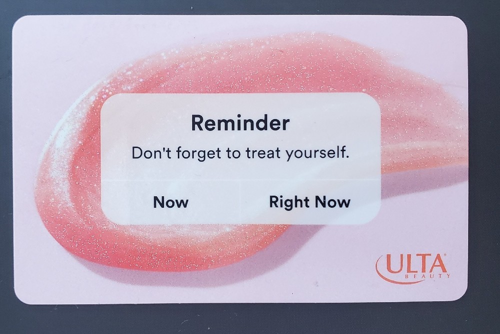 Ulta Gift Card No $ Value Collectible Funny Reminder-image