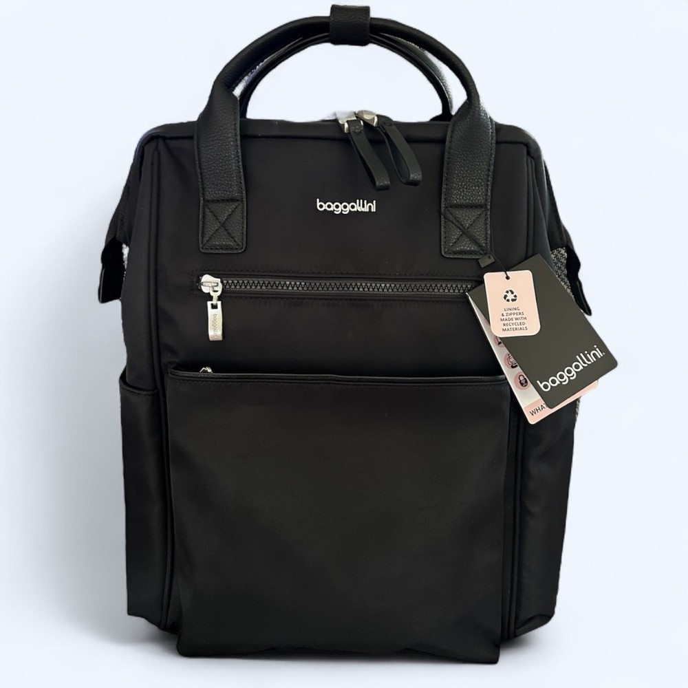 Baggallini Soho Backpack Women's Laptop Backpack Travel Bag Black