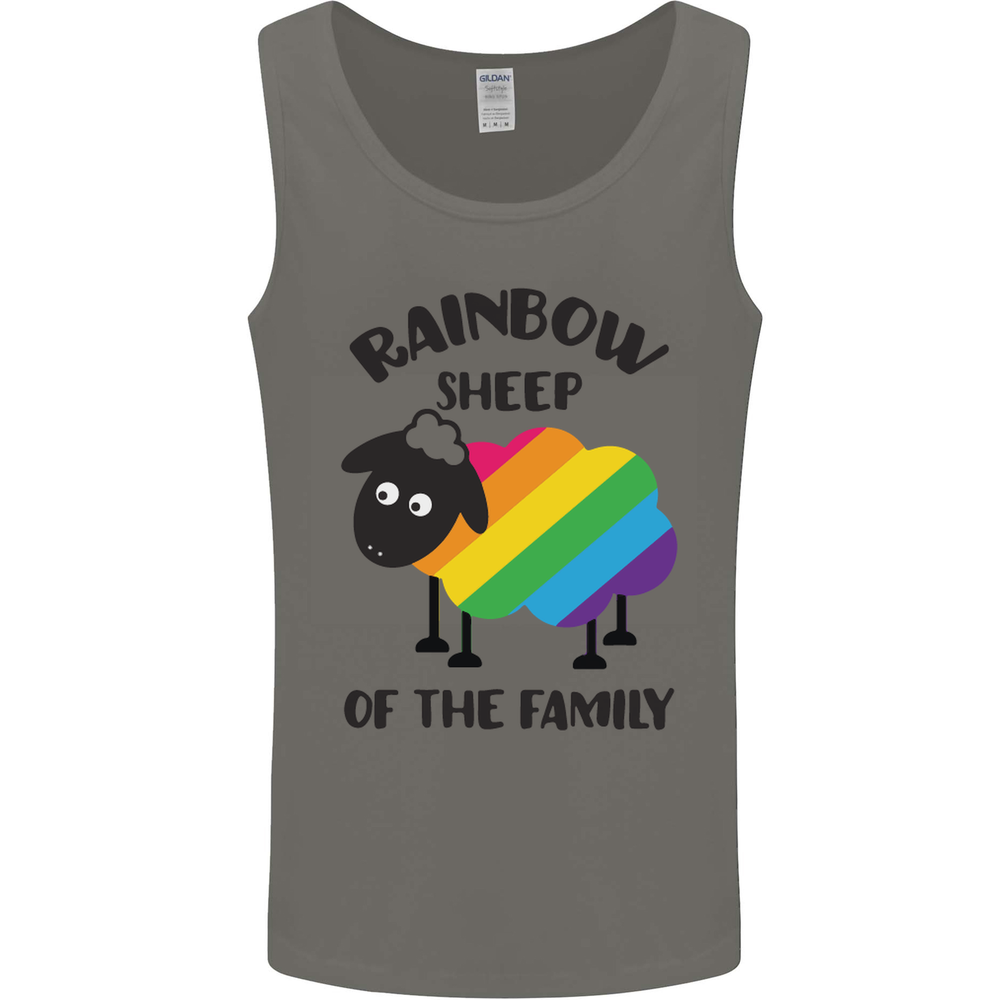 Rainbow Sheep Funny Gay Pride Day LGBT Mens Vest Tank Top