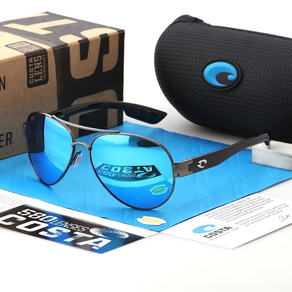 Costa Del Mar South Point Gunmetal Blue Mirror Polarized 580p Sunglasses
