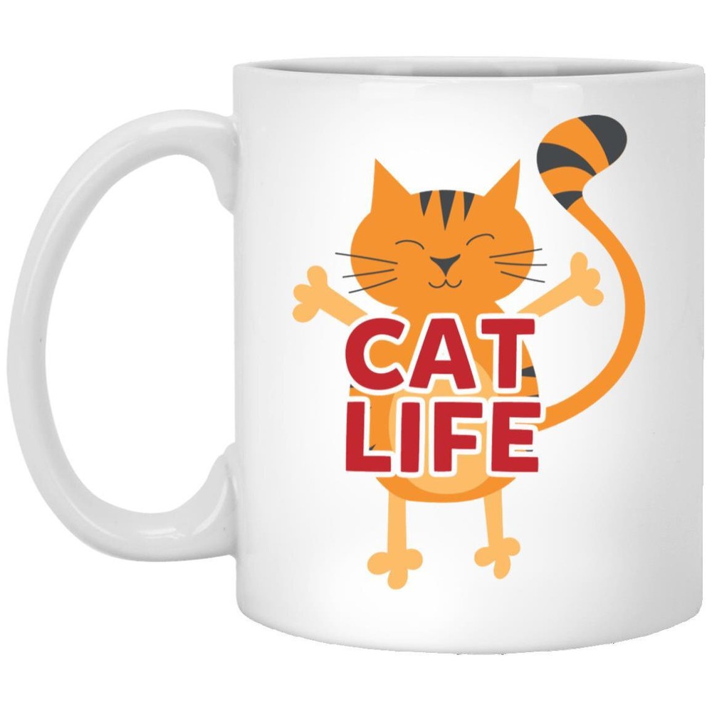Cat Lover Coffee Mug Cat Life  Coffee Mugs Gift For Cat Owners Coffee Cup For