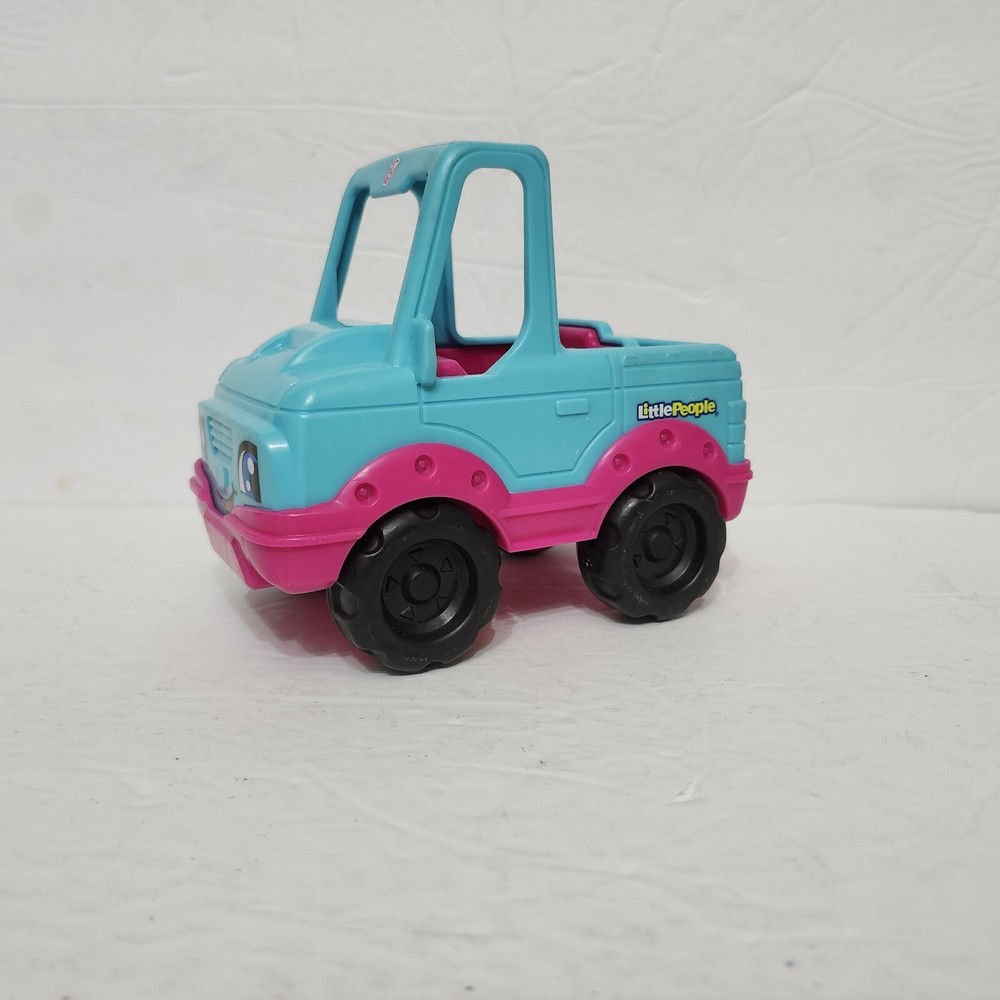 Fisher Price Little People Barbie Toy Truck Blue Pink Vehicle