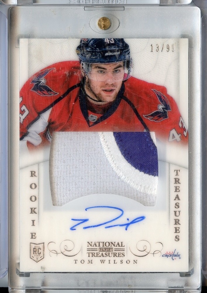 Tom Wilson 2013-14 National Treasures Rookie Autograph Patch 13/99