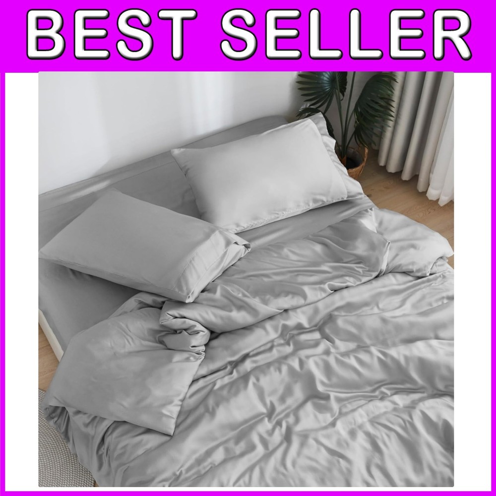 100% Organic Bamboo Queen Sheet Set - Moisture-Wicking with 16-Inch Deep Pockets