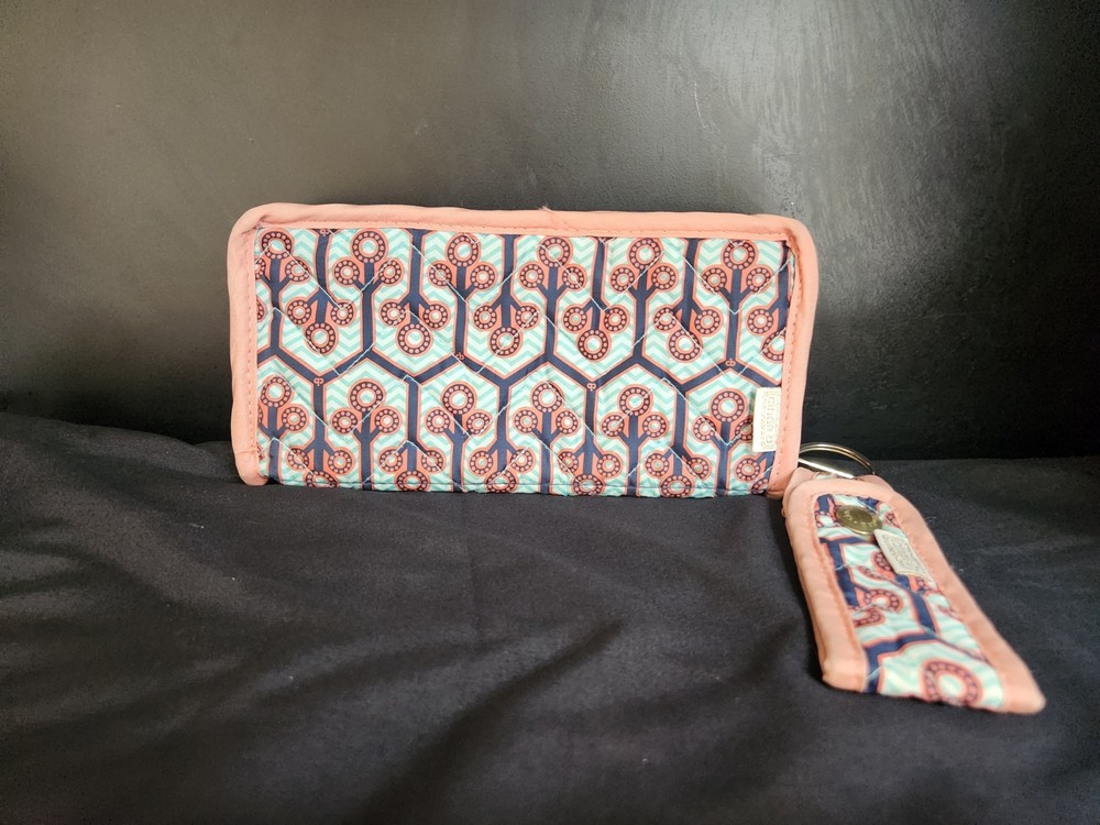 Cinda B Wallet w/ Keychain (Some Fading On Trim)