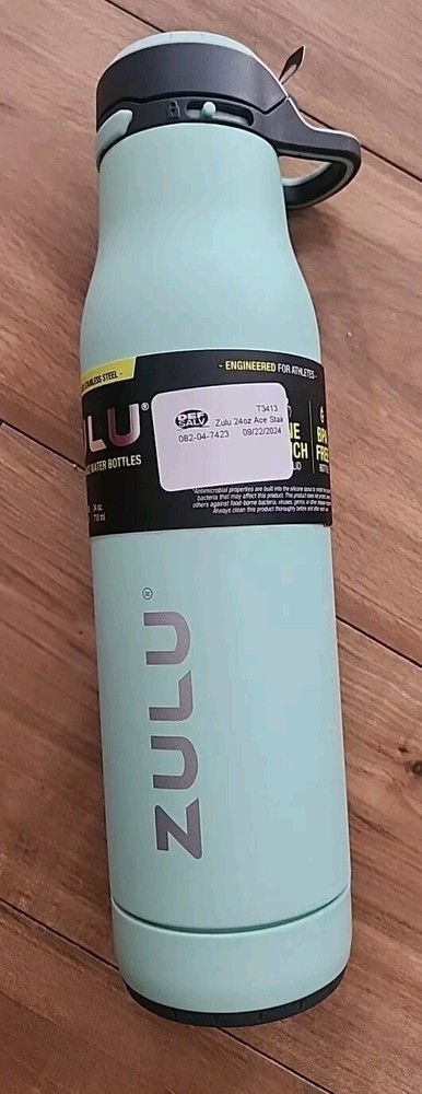 ZULU Ace Vacuum Insulated Stainless Steel Water Bottle with Leak-Proof Lockin...