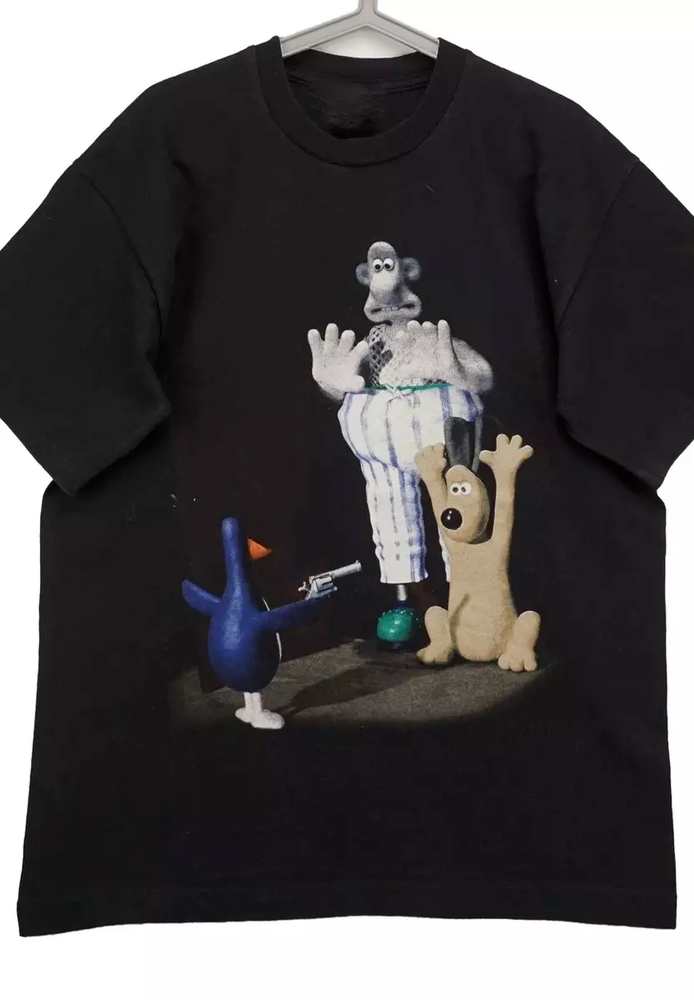 Shooting Bird Wallace And Gromit Funny Cartoon Shirt Black Unisex S-5XL  TT906