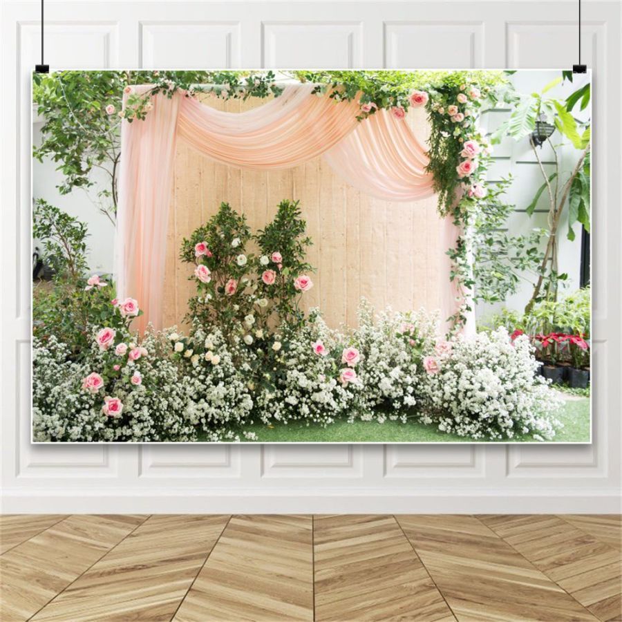Wedding Flower Wall Birthday Backdrop Photography Background Banner Party Decor