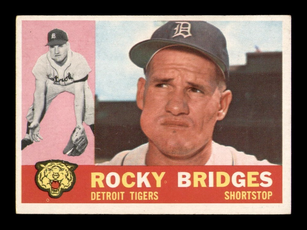 1960 Topps #22 Rocky Bridges EX-MINT OBGcards Vintage Baseball