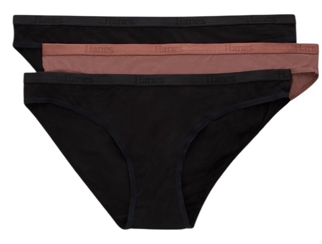 HANES Originals Women’s Size XL 3-Pair Supersoft Bikini Underwear Bamboo Viscose