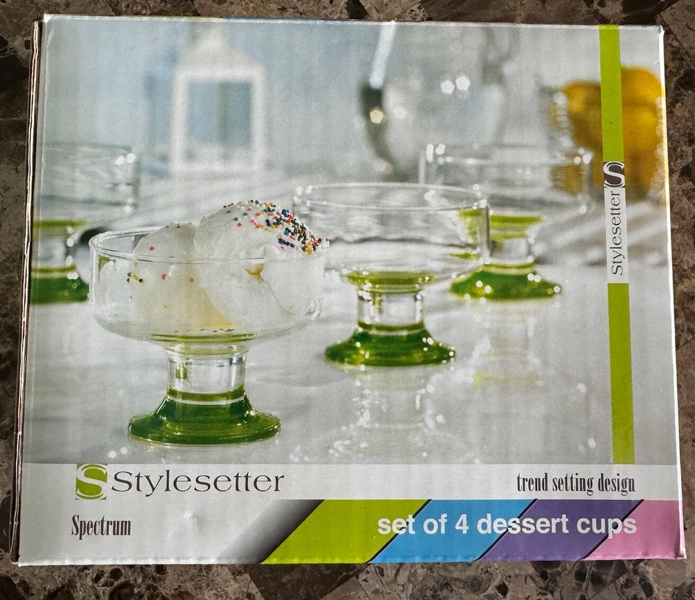 Stylesetter/Spectrum Set of 4 Dessert Glasses