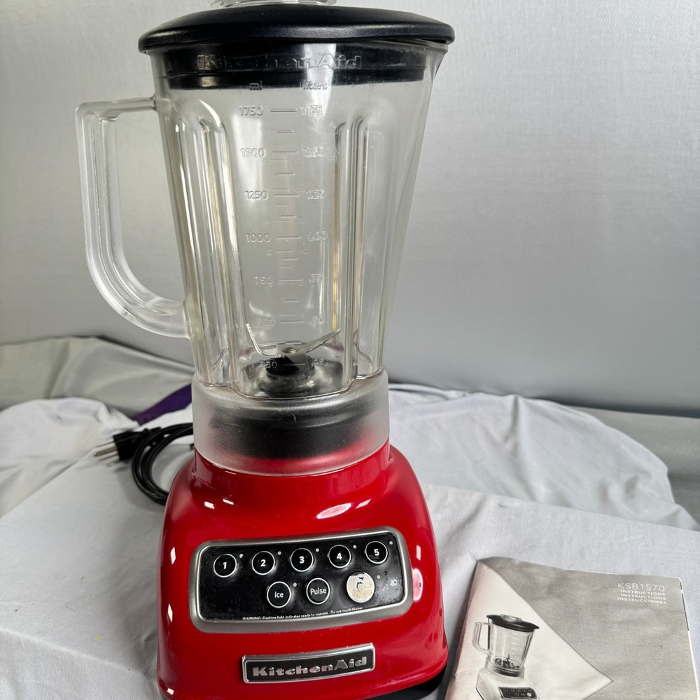 KitchenAid KSB1570ER Empire Red 5 Speed Classic Blender 56oz 1.75L Tested