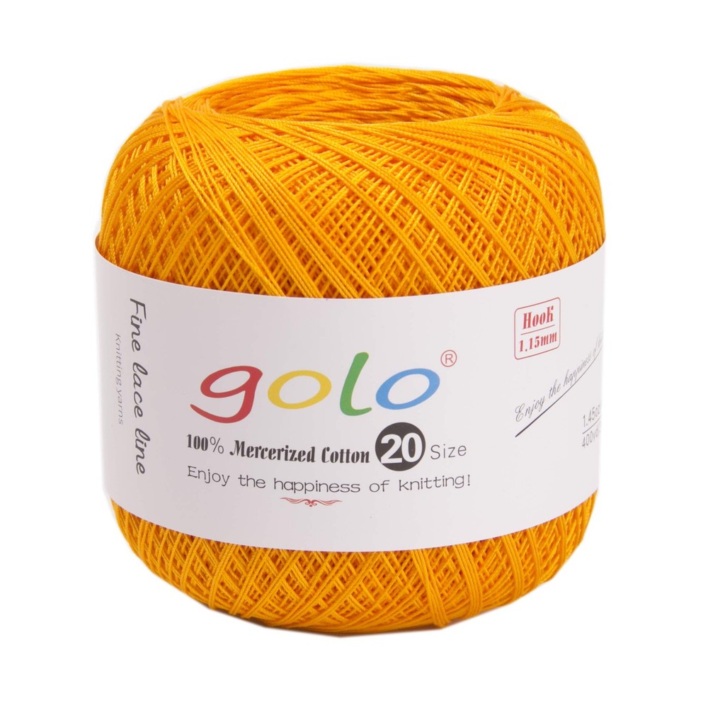 Golden 805 Crochet Thread Size 20 Cotton Yarn for Knitting Tatting Balls