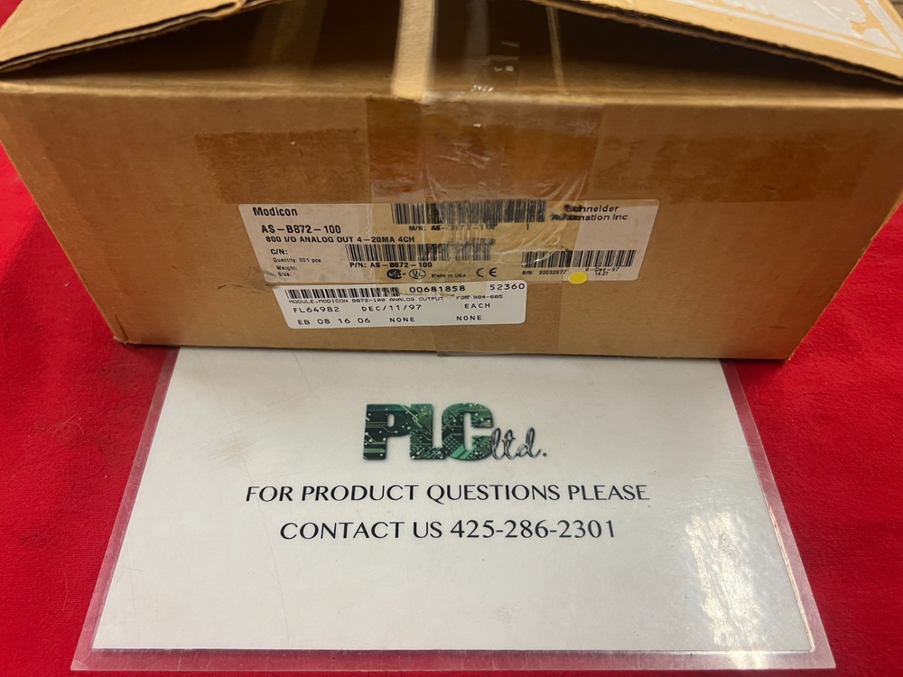 ASB872100 NEW Modicon Analog OUT Module AS-B872-100