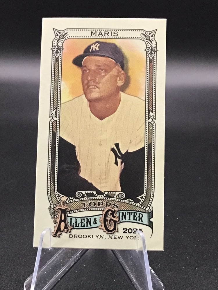 2025 Topps Allen & Ginter MINIS MINI SHORT PRINT SP #303 Roger Maris, New York Y