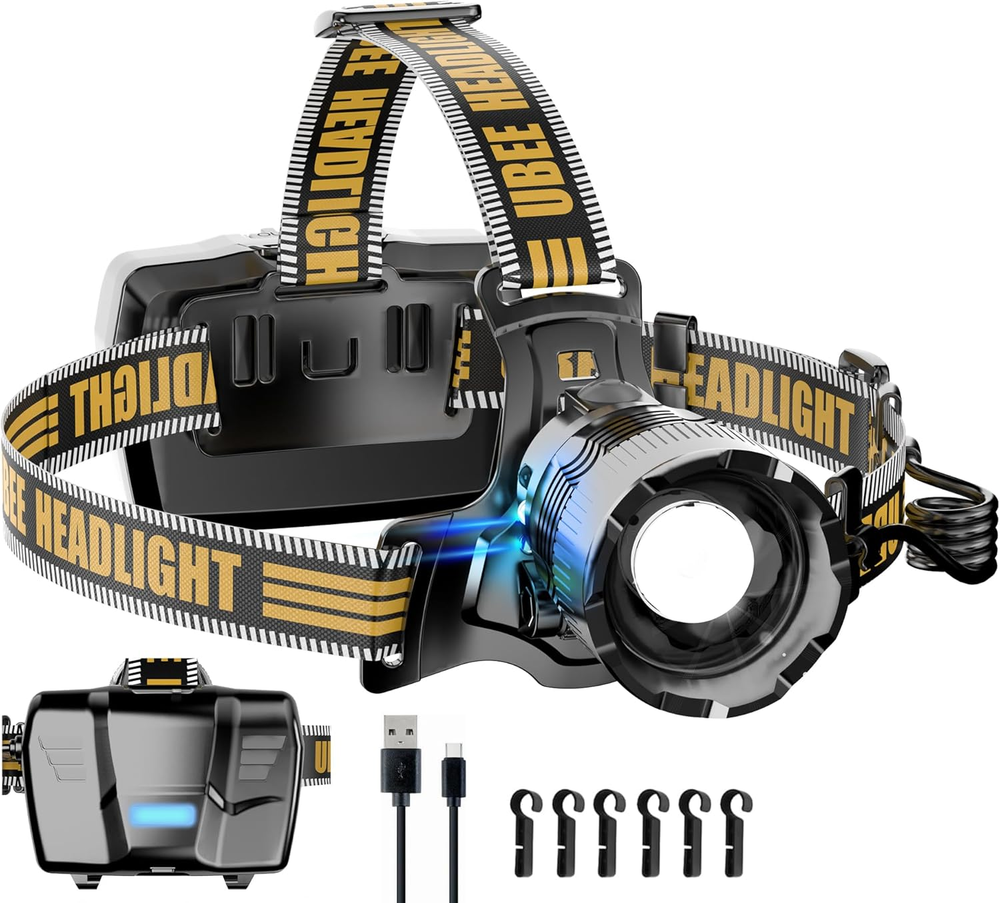 Headlamp Rechargeable,120,000LM Head Lamp Super Bright LED Rechargeable Headlamp