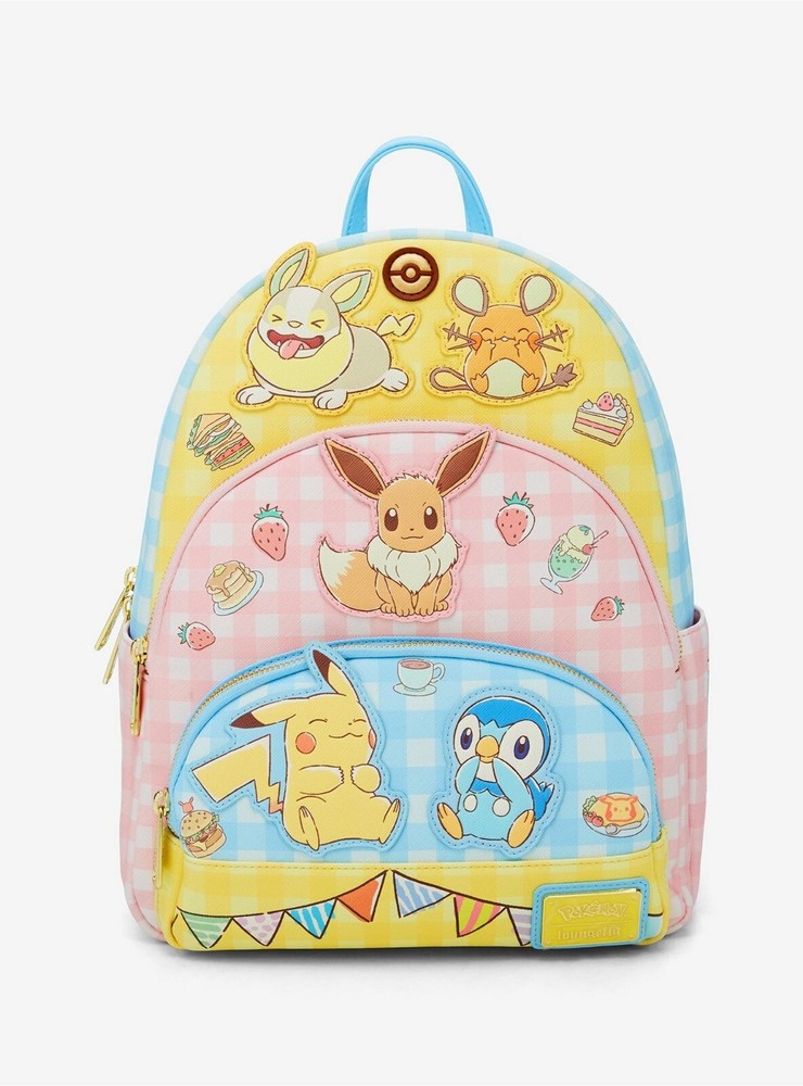 Loungefly Pokemon Cafe Checkered Mini Backpack New With Tags