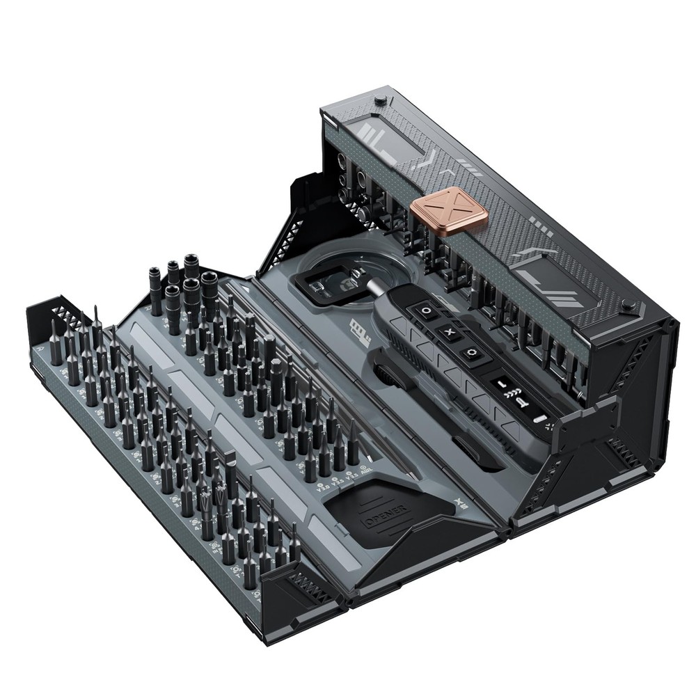 Compact Smart 3-Torque Cordless Electric Screwdriver Kit with LED Light