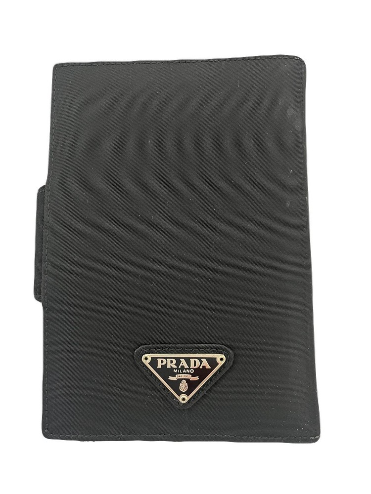 Prada Black Nylon Agenda Notebook Cover Pre-Owned E0927-25