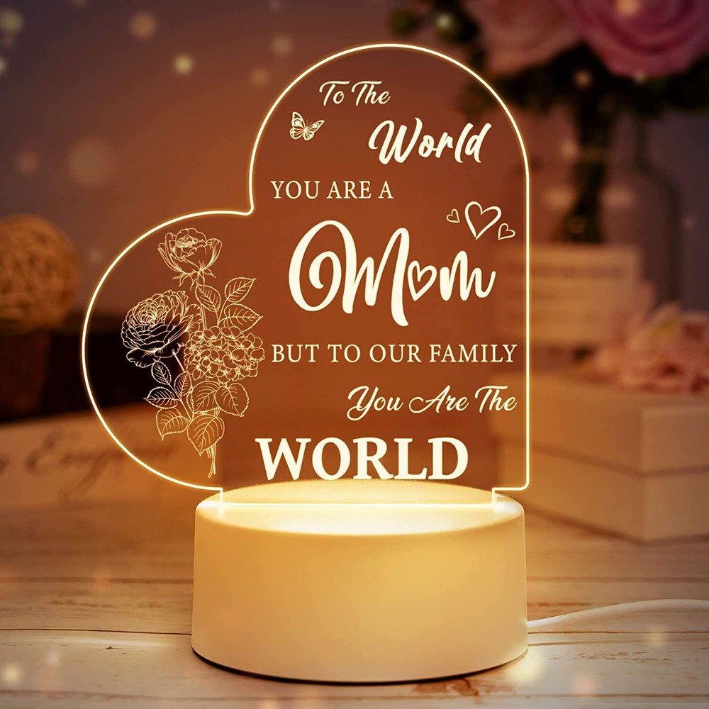 Mothers Day Gifts for Mom from Daughter Son - Mom Birthday Gifts Night Light-image
