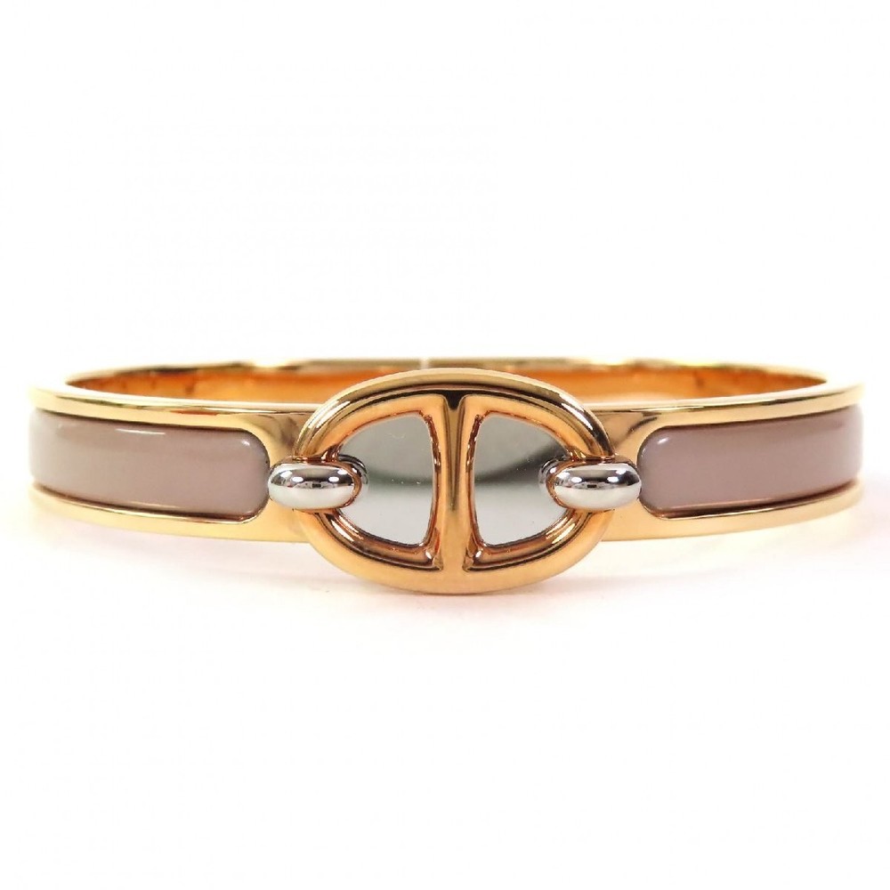 HERMES Mini Clic Enamel Anchor Chain Bracelet 311515