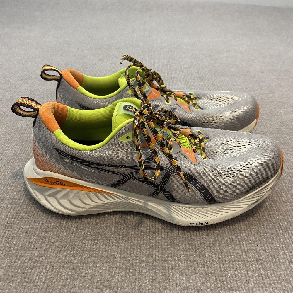 ASICS GEL-Cumulus 25 Shoes Mens Size 11.5 Gray Orange Running Sneakers 1011B731